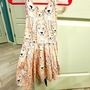 Coco au lait boutique 2t girls NWT pink jaguar black ribbon dress msrp $100